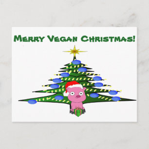 Merry Vegan Christmas Postcard