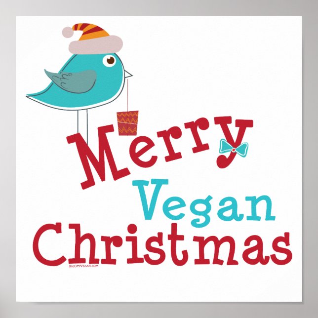 Merry Vegan Christmas Poster (Front)
