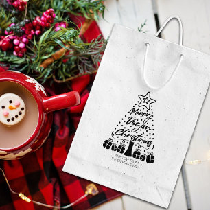 Merry Vegan Christmas Rubber Stamp