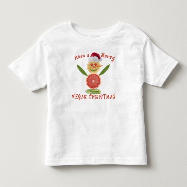 Merry Vegan Christmas Toddler T-shirt (Front)