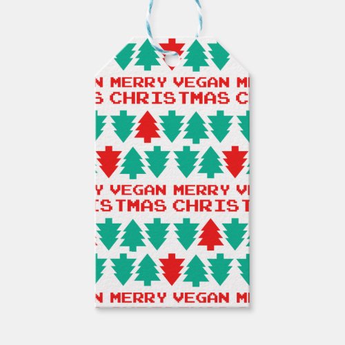 Merry Vegan Christmas Xmas Gift Tag