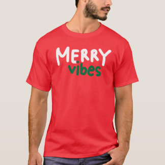 Merry Vibes Christmas T-Shirt Red