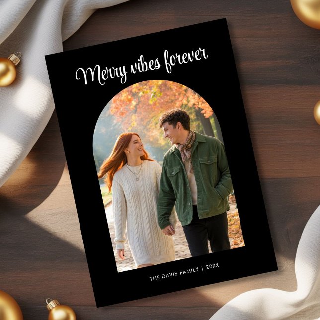 Merry Vibes Forever Handwritten Family Card (Creator Uploaded)