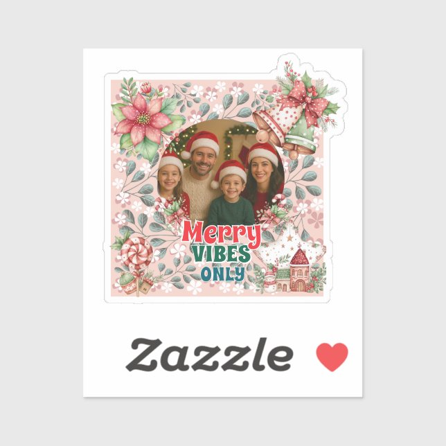 Merry Vibes Only – Funny Christmas Card  Sticker (Sheet)