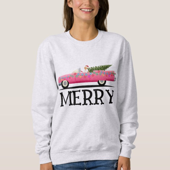 MERRY VINTAGE CADDY LADIES CHRISTMAS   SWEATSHIRT (Front)