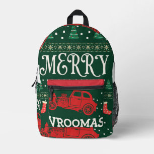 MERRY VROOMAS - CHRISTMAS UGLY SWEATER PRINTED BACKPACK