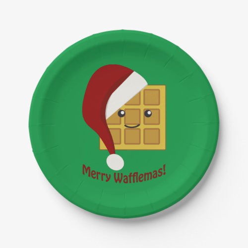 Merry Wafflemas Christmas Waffle Paper Plates