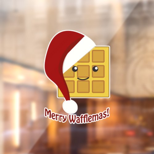 Merry Wafflemas Christmas Waffle  Window Cling