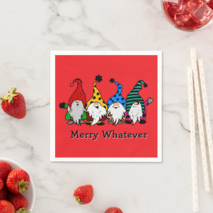 Merry Whatever Elves Paper Napkin