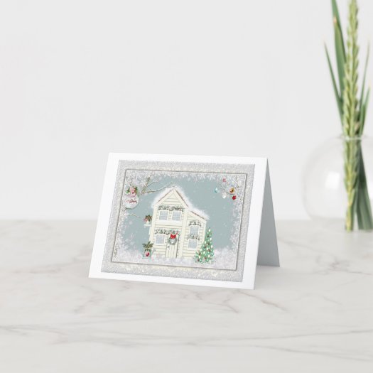Merry White Christmas Tree Snowflakes Ornaments