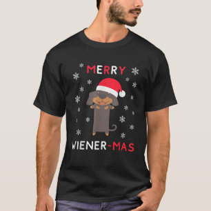 Merry Wiener Mas Funny Christmas Dachshund XMas Do T-Shirt