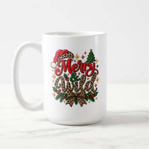 Merry & Wild Leopard Print Christmas Mug