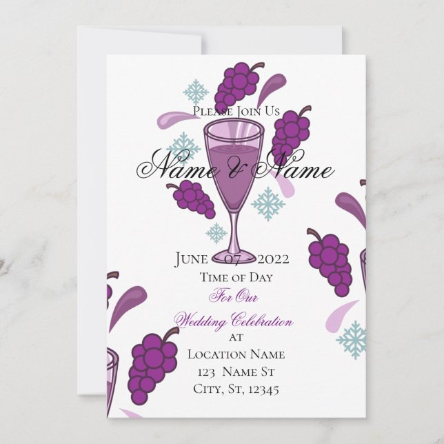 Merry Wine Drinking Holiday Thunder_Cove Invitation (Front)