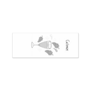 Merry Wine Drinking Holiday Thunder_Cove Rubber Stamp