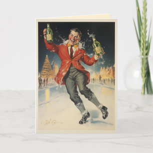 Merry Winemas Man!! Letterpress Thank You Card