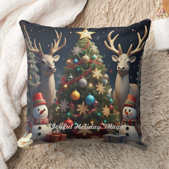 "Merry Winter Nights" Throw Pillow (Blanket)