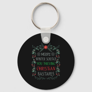 Merry Winter Solstice You Thieving Christian S Keychain