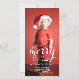 Merry Wishes Merry Christmas | Holiday Photo Card