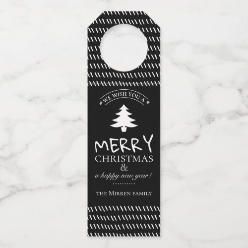 Merry Wishes Personalized Bottle Hanger