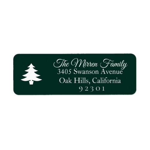 Merry Wishes Return Address Label