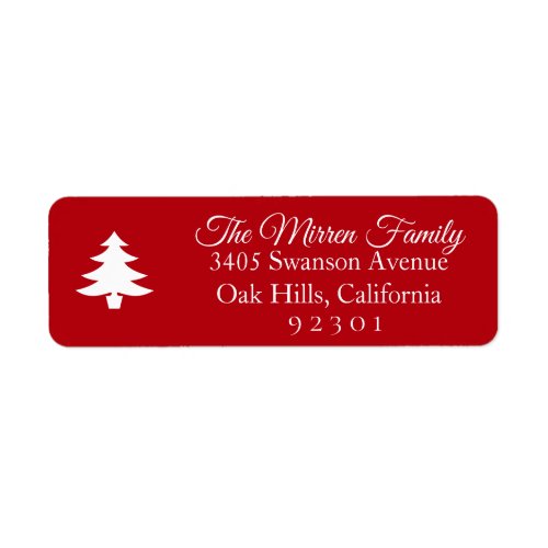 Merry Wishes Return Address Label