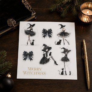 Merry Witchmas Gothic Witch Sticker Pack