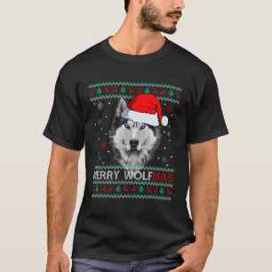 Merry Wolfmas Merry Wolf Ugly T-Shirt