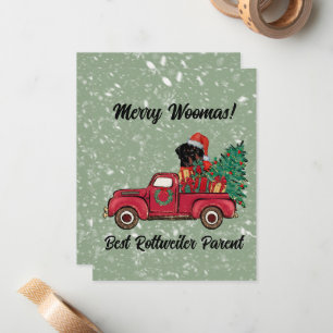 Merry Woofmas! Best Rottweiler Mom Personalized Note Card
