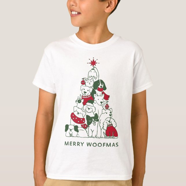 Merry Woofmas Christmas Dog Fan Gift for christmas T-Shirt (Front)