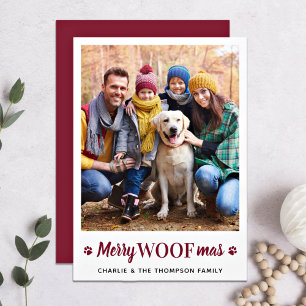 Merry WOOFmas Christmas From The Dog Pet Photo Holiday Card
