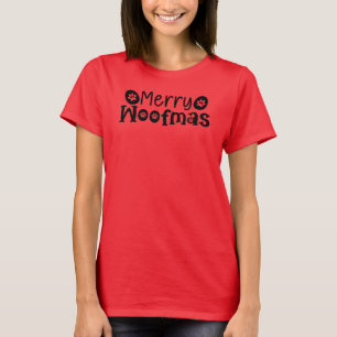Merry Woofmas Christmas Funny Dog Lovers Gift T-Shirt