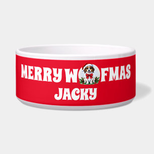 Merry Woofmas Christmas Pet Dog  Bowl