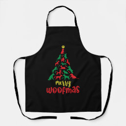 Merry Woofmas - Dog Christmas Tree   Apron