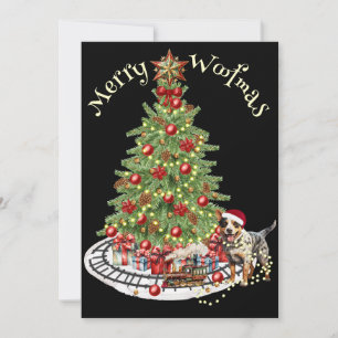 Merry Woofmas Dog Design- Australian Cattle Dog Holiday Card