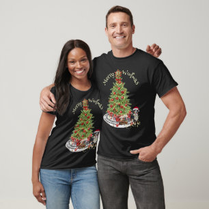 Merry Woofmas Dog Design- Bernese Mountain Dog T-Shirt