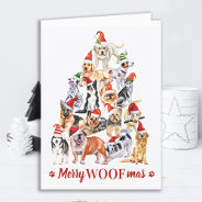 Merry Woofmas Dog Lover Christmas Pet Business  Holiday Card at Zazzle