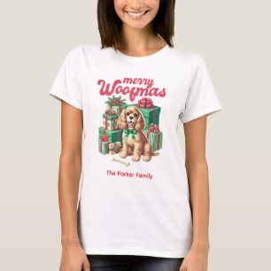 Merry Woofmas Family Name Dog Christmas T-Shirt