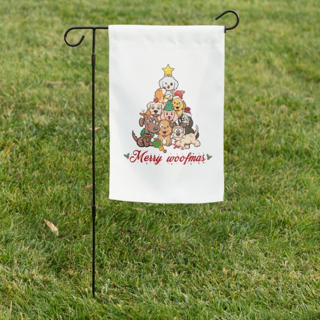 Merry Woofmas Garden Flag (In SItu)