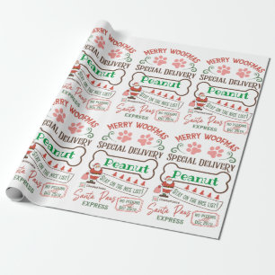 Merry WOOFMAS-Personalized Dog Wrapping Paper