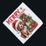 Merry Woofmas - Pet Bandana<br><div class="desc">Celebrate the season in style with this festive pet design, perfect for spreading holiday cheer. Whether you're decking the halls or simply embracing the spirit of Christmas, this versatile design adds a touch of warmth and joy to any product. Ideal for gifting or personal use, it's sure to bring holiday...</div>