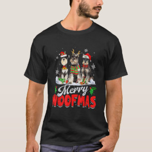 Merry Woofmas Schnauzer Dog Christmas Dog Lover Xm T-Shirt