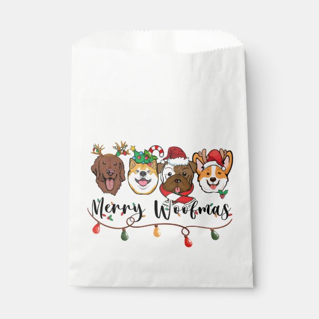Merry Woofmas Typography Favor Bags (Front)