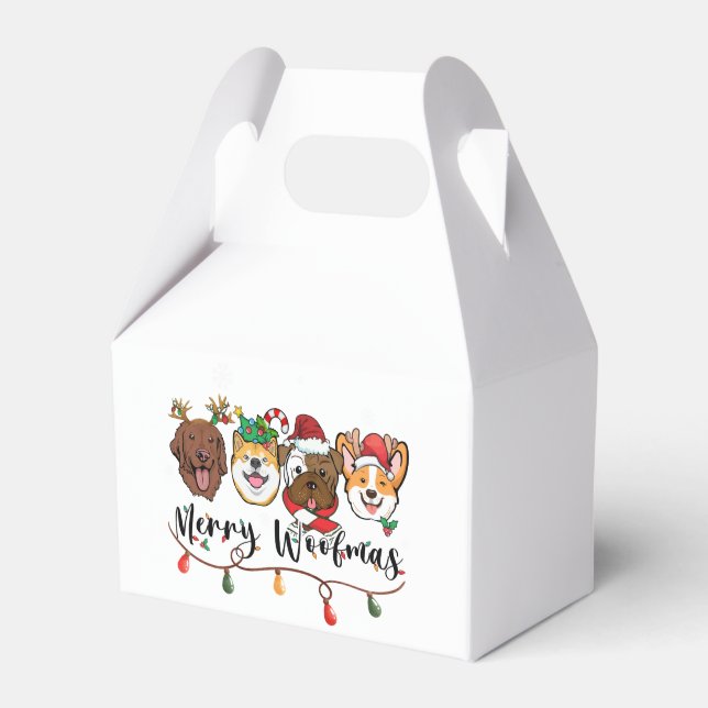 Merry Woofmas Typography Favor Box (Front Side)