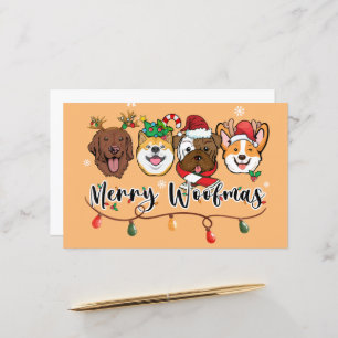 Merry Woofmas Typography Scrapbook Paper
