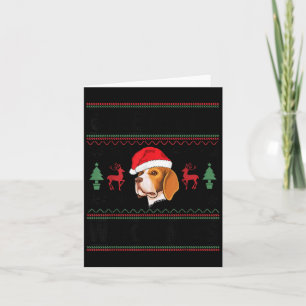 Merry Woofmas Ugly Christmas Beagle Xmas Party Card