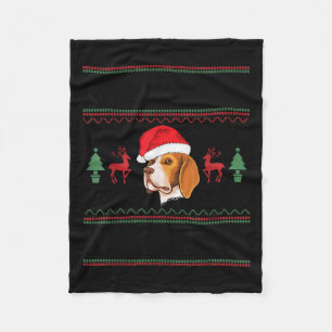 Merry Woofmas Ugly Christmas Beagle Xmas Party Fleece Blanket