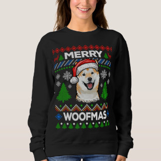 Merry Woofmas Ugly Sweater Christmas Shiba