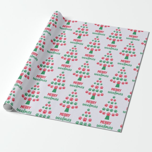 Merry Woofmas Wrapping Paper (Unrolled)