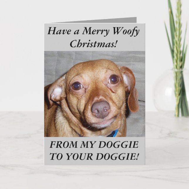 MERRY WOOFY CHRISTMAS HOLIDAY CARD (Front)