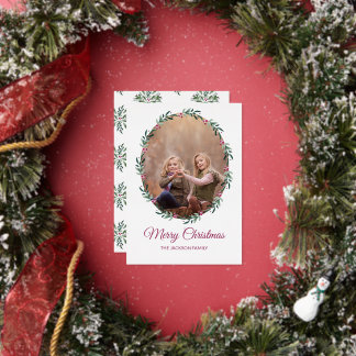 Merry Wreath Foil Holiday Card